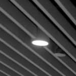 Underside View Of Lath Ceiling With Spot Lights